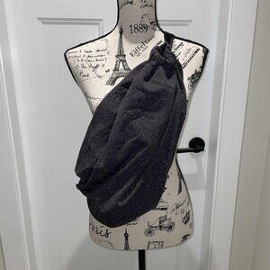 Black Sparkle Sling Bag - Women